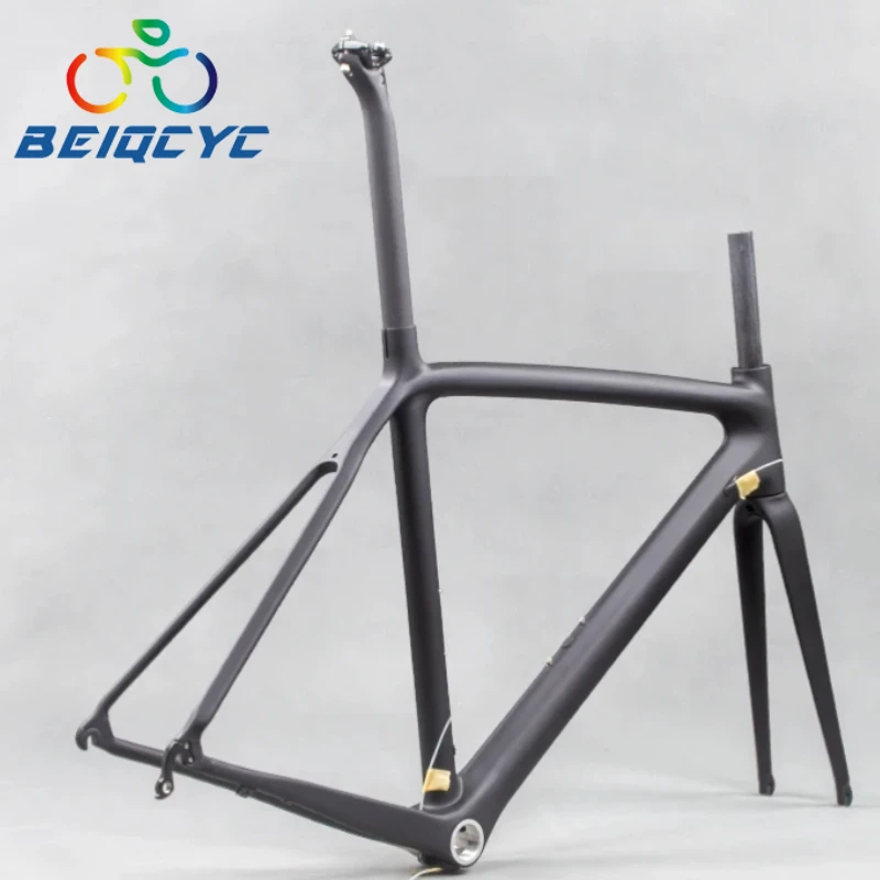 700c Durable and lightweight T1000 Carbon road bike frame Di2 And Mechanical Both   V-Brake Max 23C endurance road bike frame