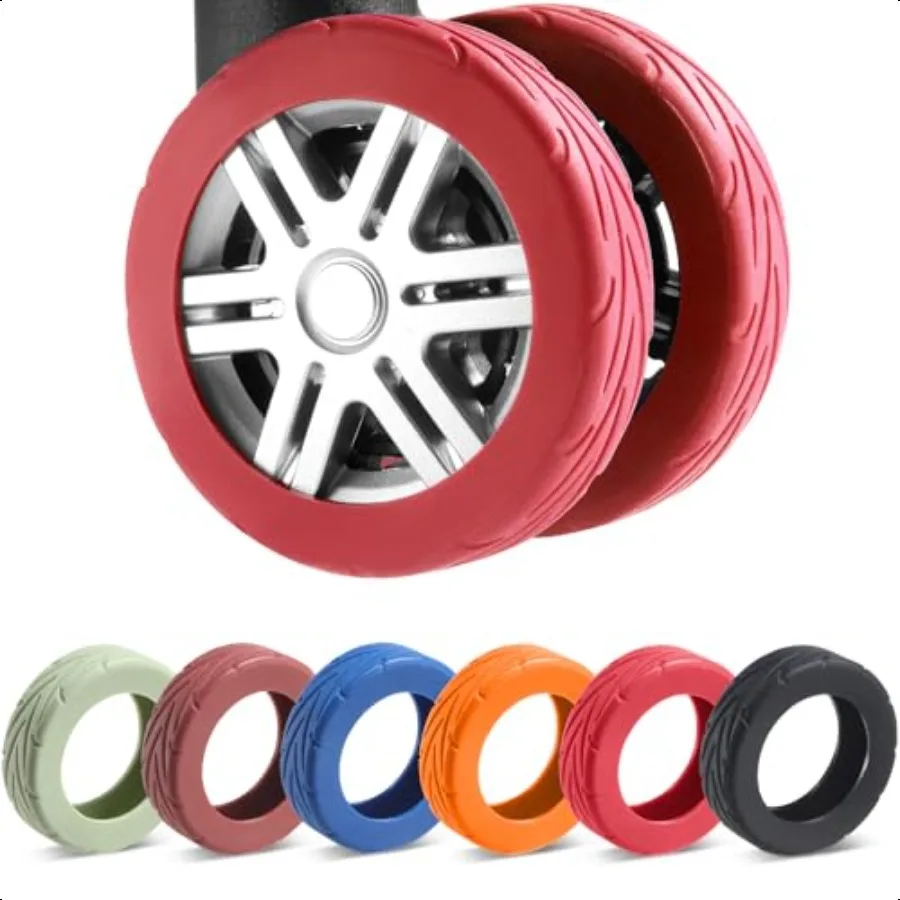 

8 Pcs Upgrade Lage Wheel Covers Carry On Lage Suitcases WearResistant AntiNoise Silicone Wheel Protective Covers for 22.4 Spinn