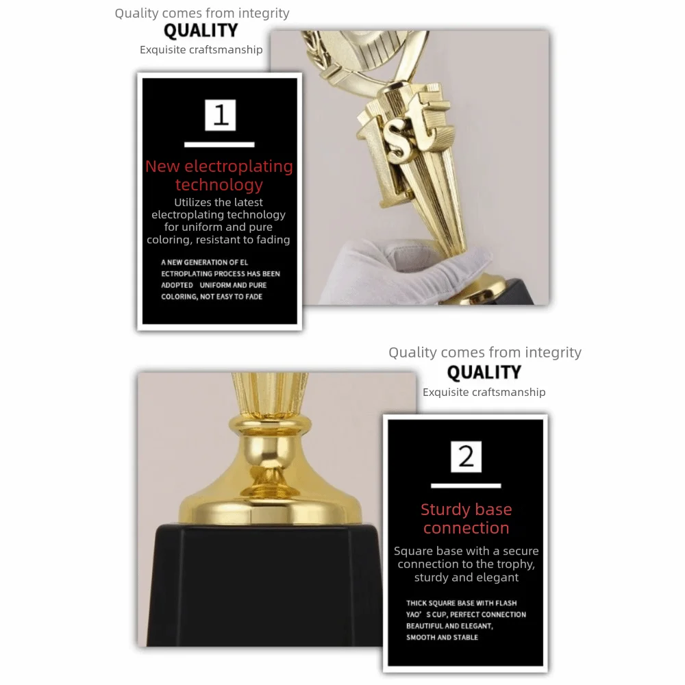 Creative Gold Award Cup Plastic First Place Prize Star Trophy Award Large Reward Ceremony Prize Cup For Team Sport Competition