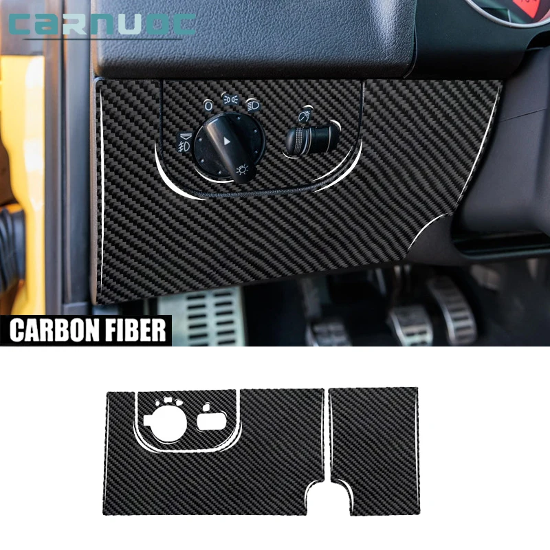 

Carbon Fiber Headlight Control Panel Stickers For Audi TT 8N 2001 2002 2003 2004 2005 2006 Car Interior Decorative Accessories