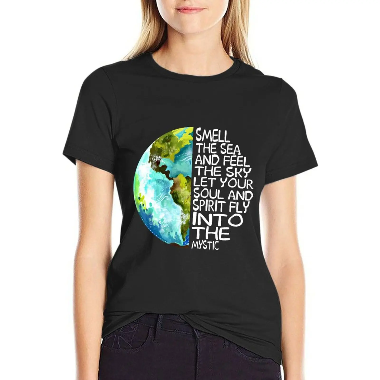 Smell The Sea And Feel The Sky Let Your Soul T-Shirt plus sizes new edition clothes for Women