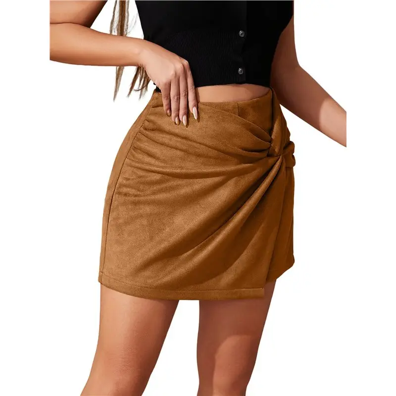 

Мини-юбка из искусственной замши CYL-Faux Suede, облегающая, короткая, для женщин, осень-зима.