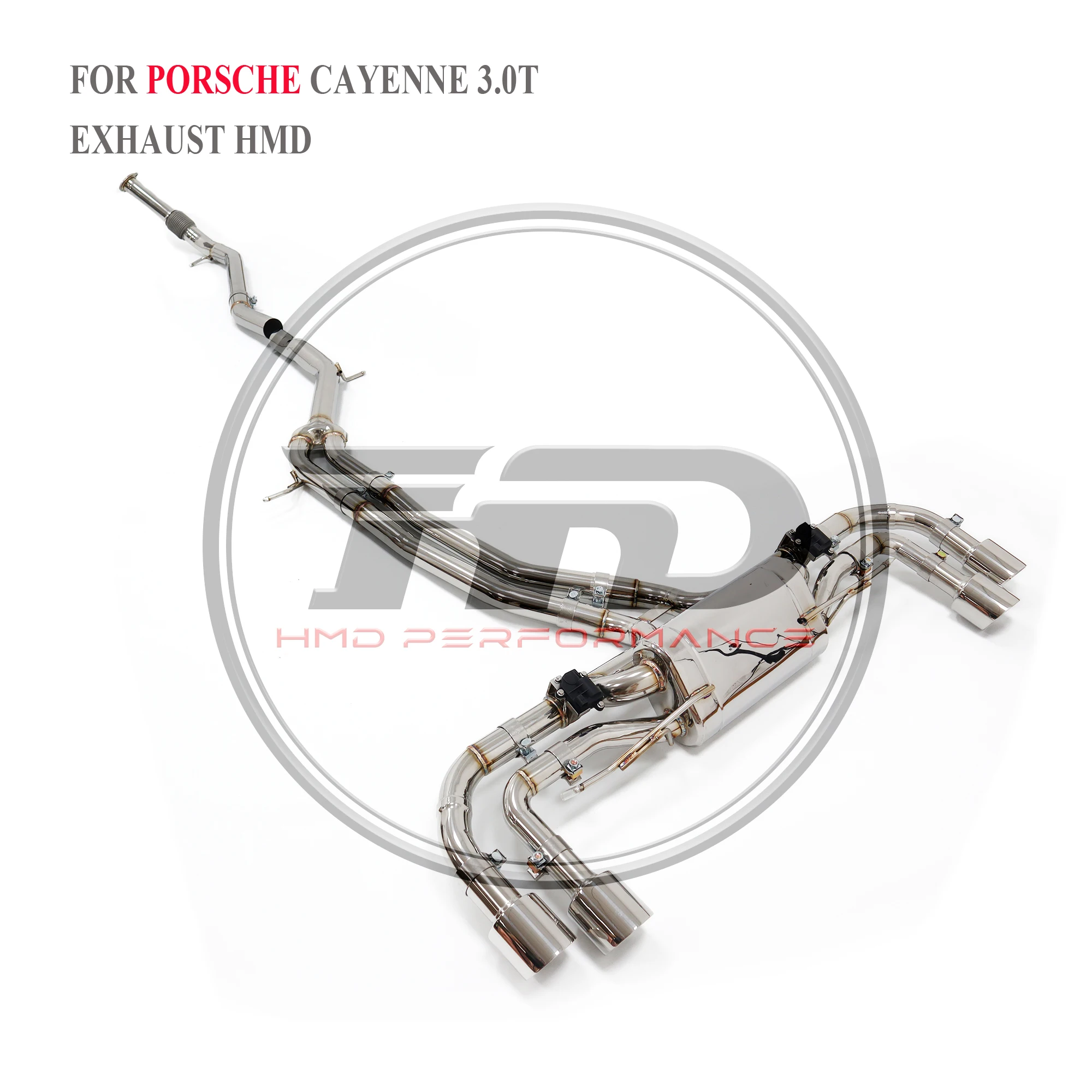 

HMD Hot Sales Exhaust SS304 Catback for Porsche cayenne 3.0T With Electronic Valve and Front Pipe Performance Exhaust