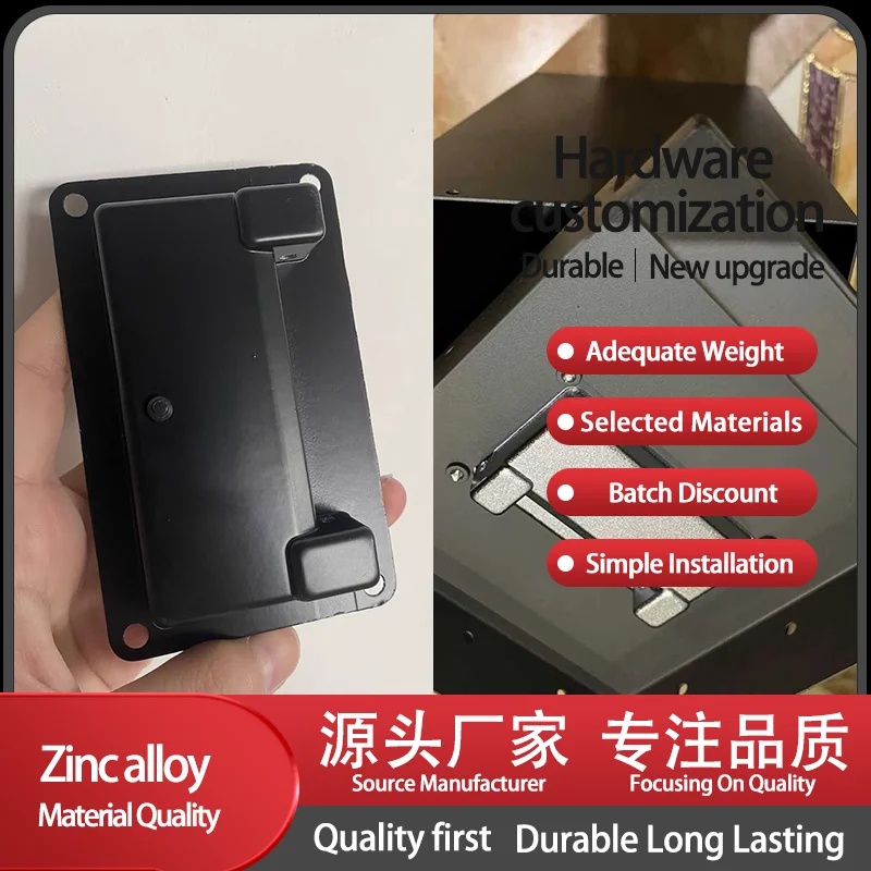 

(3 шт.) квадратная невидимая складная ручка из цинкового сплава, промышленная электрическая коробка, дверца шкафа, мебельная ручка ящика шкафа