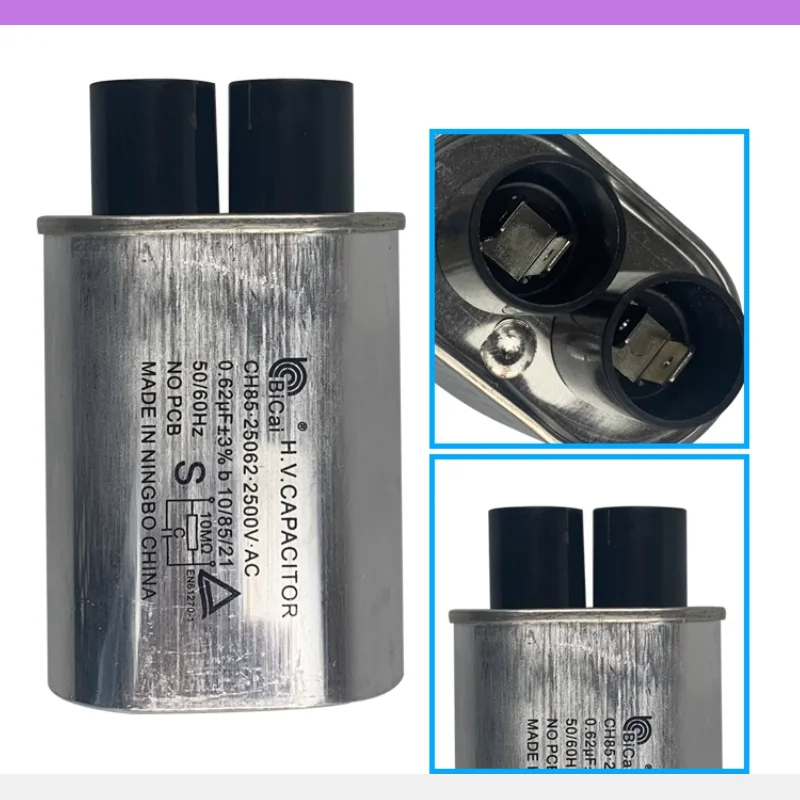 1PCS NEW 2500VAC Bicai High Voltage Capacitor 0.62UF 0.63UF 0.8UF 0.85UF 0.9 0.92UF 0.95UF 1UF 1.05UF 1.02UF 0.95UF 1.1UF 1.2UF