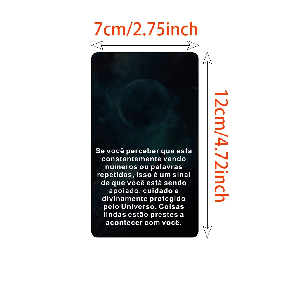 Portuguese Tarot Cards, Message From The Universe Oracle Cards,  54 Decks with Keywords, Portuguese Oracle Cards