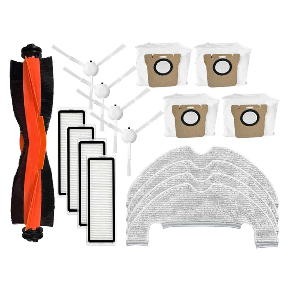 YCOC-For Xiaomi Robot Vacuum X10 / B102GL Roller Main Side Brush Hepa Filter Mop Cloths Rag Dust Bag Replacement Spare Parts