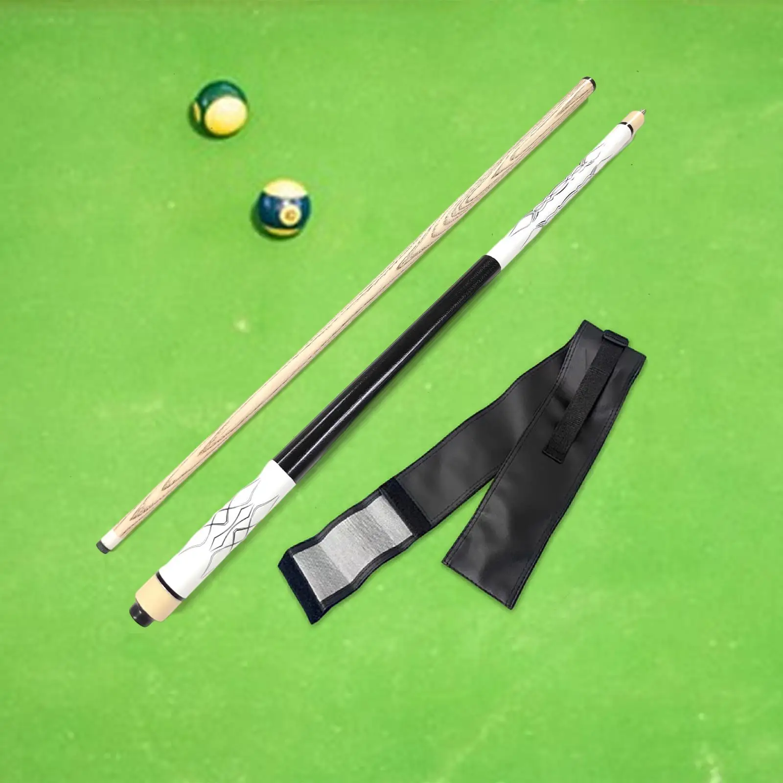 

Бильярдный кий с чехлом для хранения, двухсекционный, легкий, для игр, домашней практики и бара