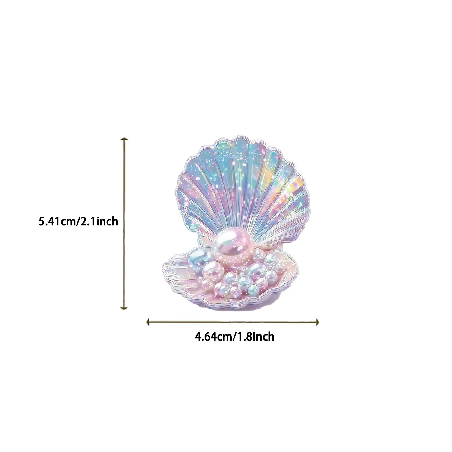 50 ชิ้นการ์ตูนเปลือกหอยกราฟฟิตี้สติกเกอร์ PET เปลือกหอยมุก DIY ตกแต่งสำหรับเด็กรางวัลเครื่องเขียนโน๊ตบุ๊คถ้วยน้ำกันน้ำ