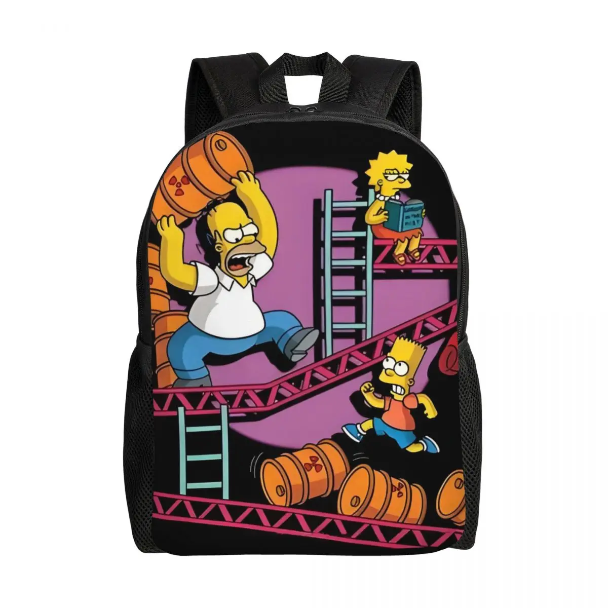 

Custom 3D Print Simpsons Comi Backpacks for Girls Boys Game College School Travel Bags Women Men Bookbag Fits 15 Inch Laptop