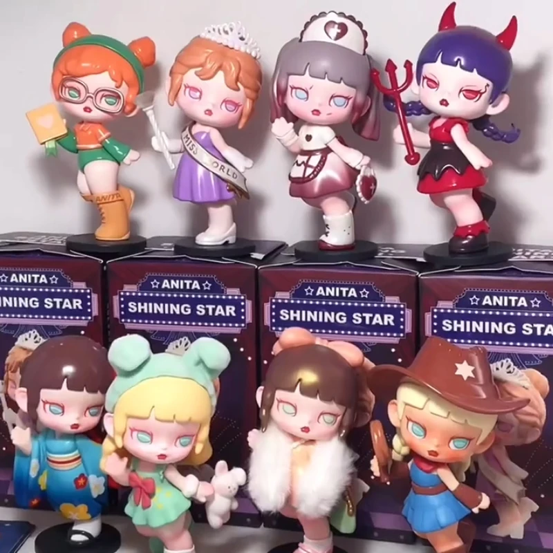 أنيتا ساطع ستار سلسلة صندوق أعمى لطيف ألعاب خاصة عمل أرقام دمية جمع الحلي الفتيات الصبي هدية الشكل حقيبة أعمى