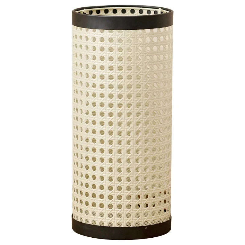 

Подставка для зонтов в японском стиле, минималистичный дизайн, кремовый цвет, имитация ротангового плетения, подставка для зонтов, для дома, кафе, стеллаж для хранения.