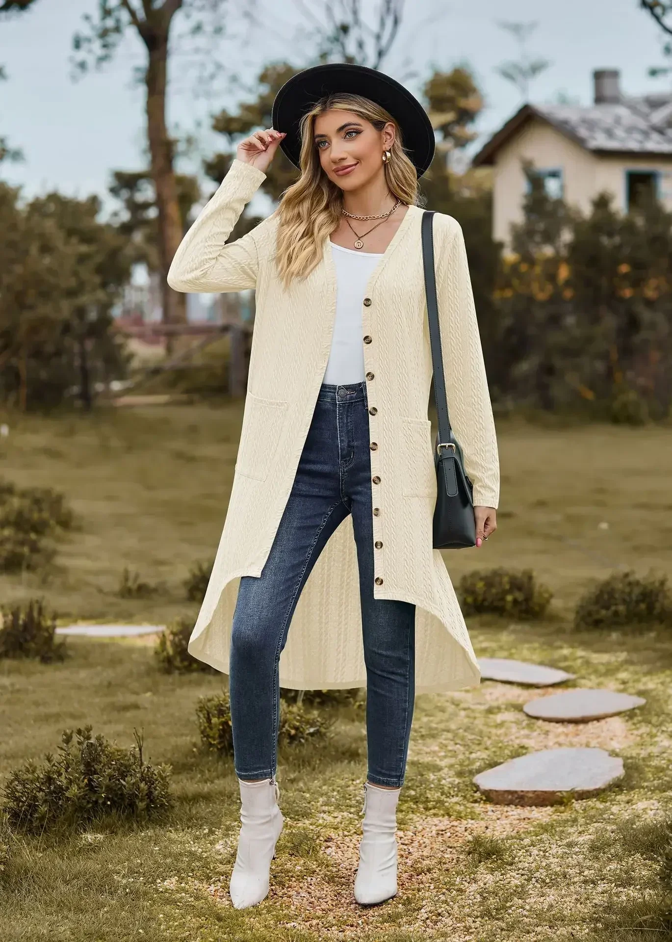 Personality Fashion Long Cardigan Irregular Style Autumn Long Sleeve Full Button Long Blouses Cover Up Shirts Thin Coats Blusas