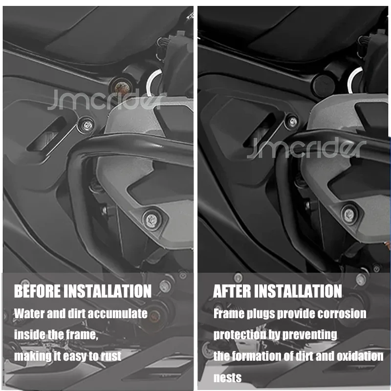 Frame Hole Cover Caps Plug Decorative Frame End Cap Set For BMW R1300GS R1300 R 1300 GS Adventure R 1300GS 2023 2024 2025