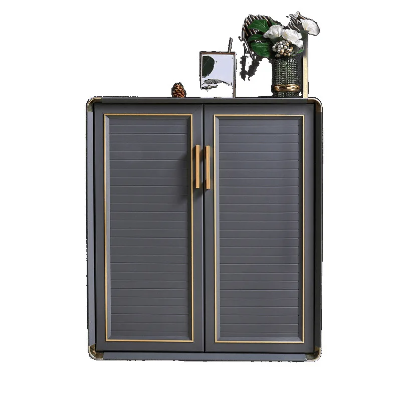 Aluminum alloy shoe cabinet Home door Modern simple balcony Outdoor waterproof all-aluminum locker