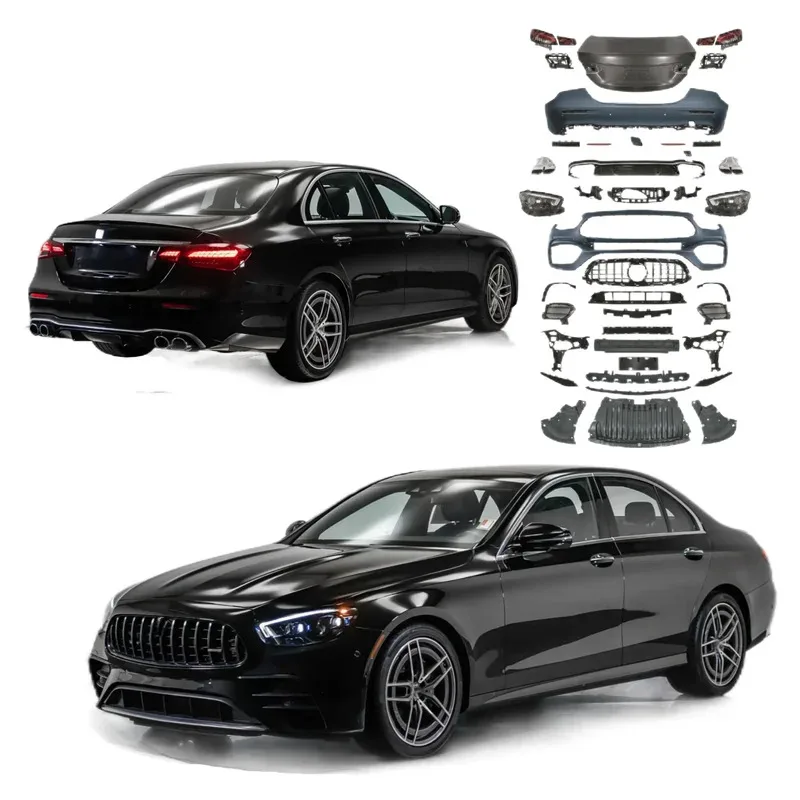

Bodykit для W213 E-Class 2016-2020 Обновление до W213 2023+ E63 Решетка бампера Спойлер Заглушка заднего фонаря