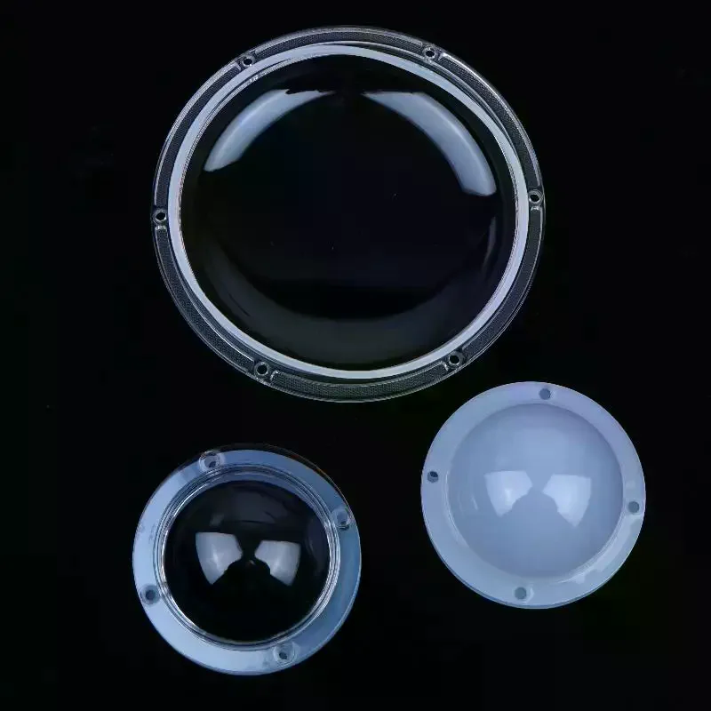 COB LED Anti Glare Lampshade High Light Transmittance Concave Convex Lens for Mining Workshop Lighting