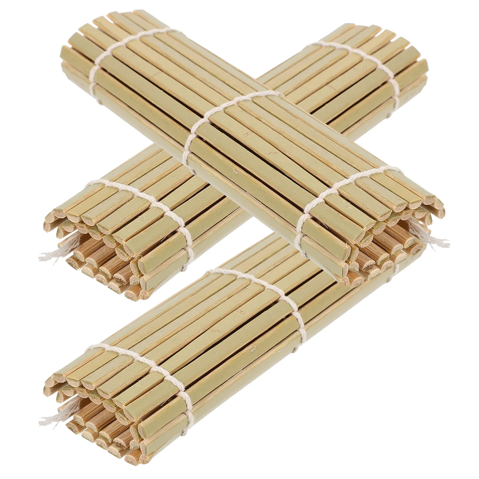 

3pcs Bamboo Rolling Pad For Making Homemade Tool Japanese Food Homemade Sushi Tool Kit Kitchen Bar Utensil Sushi Roller