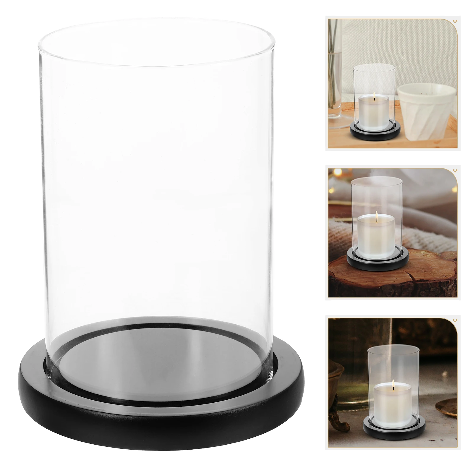 

Transparent Glass Holders Windproof Lampshade Shades for Candles Home Decor Table Decoration Romantic