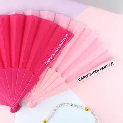 Personalized Hand Fans Bridesmaid Gifts Summer Pool Party Favors Hen Party Wedding Decor Bachelorett Parti Gifts Fan Tea Party