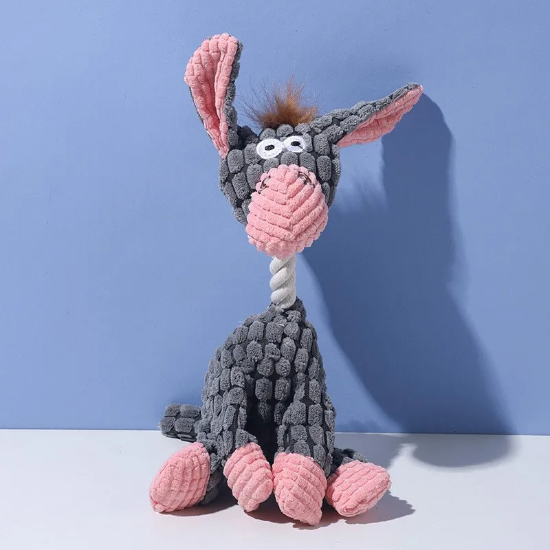 Huisdierspeelgoed, hondenbijtspeelgoed, hondenbijtspeelgoed, geluidsmakend speelgoed, grappige ezels, bijtbestendig, kies, knuffels voor huisdieren