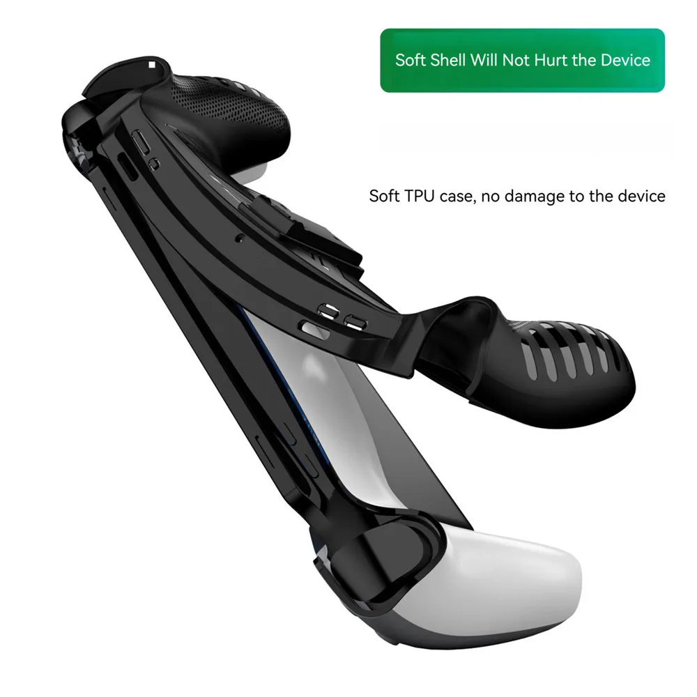 Black/White Silicone Protective Case with Kickstand Gamepad Back Shell for  PS Portal Accessories