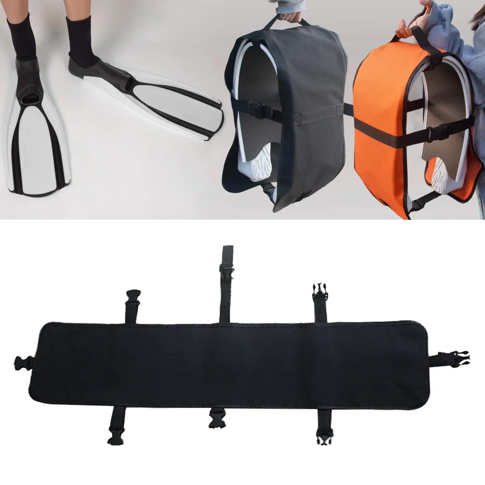 

Multifunctional Diving Fins Storage Bag Lightweight Oxford Cloth Travel Mesh Organizer for Swimming Equipment Professional Use