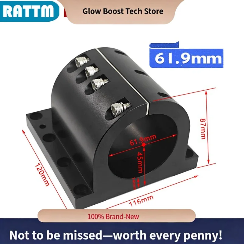 

Светящийся литой алюминиевый кронштейн 62 мм, 65 мм, 80 мм, 100 мм, зажим для крепления шпинделя, аксессуары для поддержки