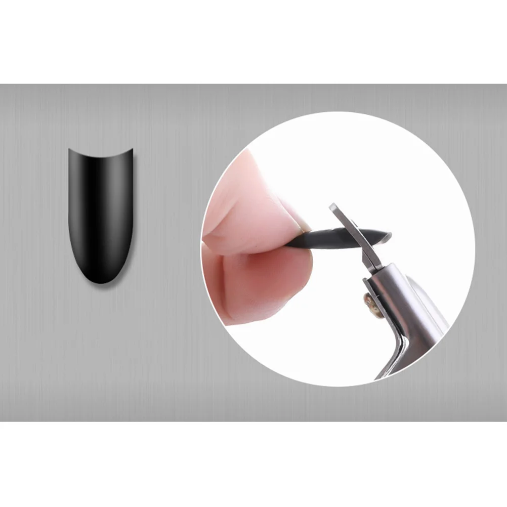 2 قطعة قسط الفولاذ المقاوم للصدأ مسمار القاطع U شكل مانيكير المقص ل الاكريليك الأظافر الاصطناعية الطبيعية المتقلب أداة باديكير #1