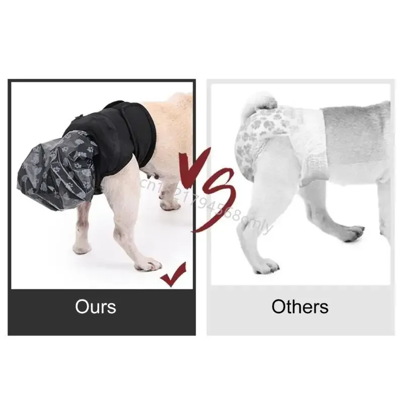 Pet Pants Underwears Diaper with Poop Bag Female Dogs Underwears Suitable for Pants Dog Diaper for Elderly 6XDE