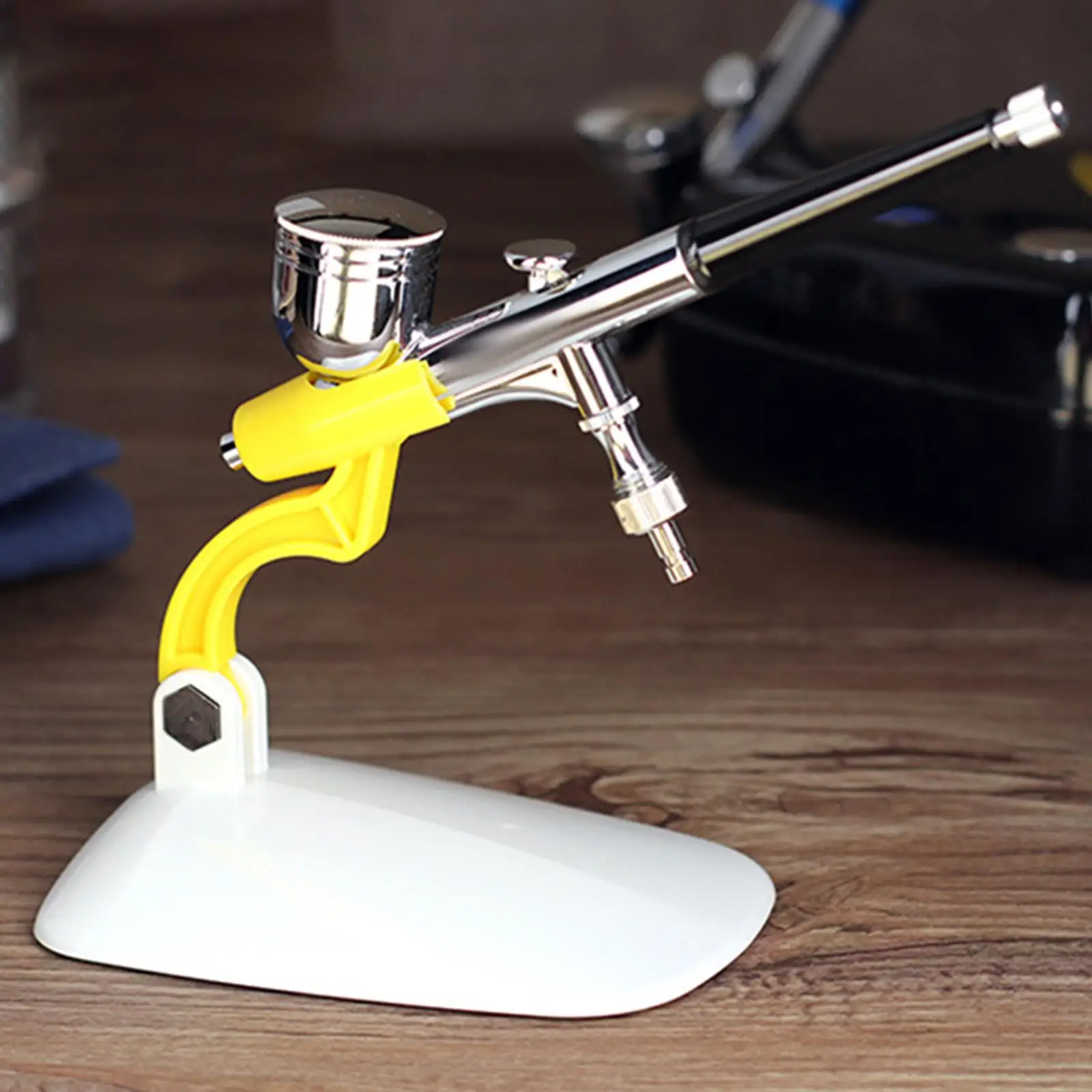 

Desktop Airbrush Stand Foldable Tools Storage Anti Slip Multicolor Organizer for Model Painting Table