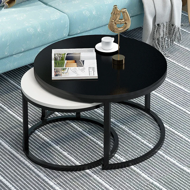 Coffee Table Light Luxury Simple Modern Small Apartment Home Living Room Combination Round