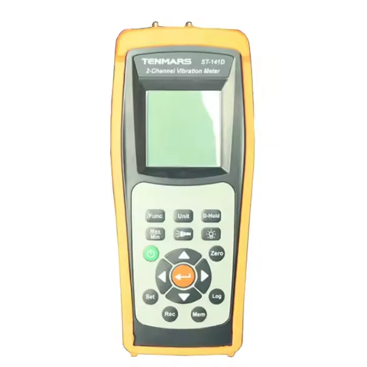 Tenmars ST-141D Digital Vibration Meter 2-Channel Vibrometer LED Display Battery Operated Range 0.5~199.9mm/s