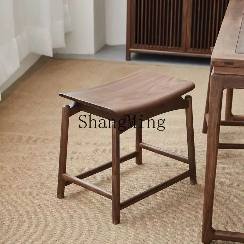 

ZYY retro Chinese all-solid wood household square stool log porch shoe change small bench