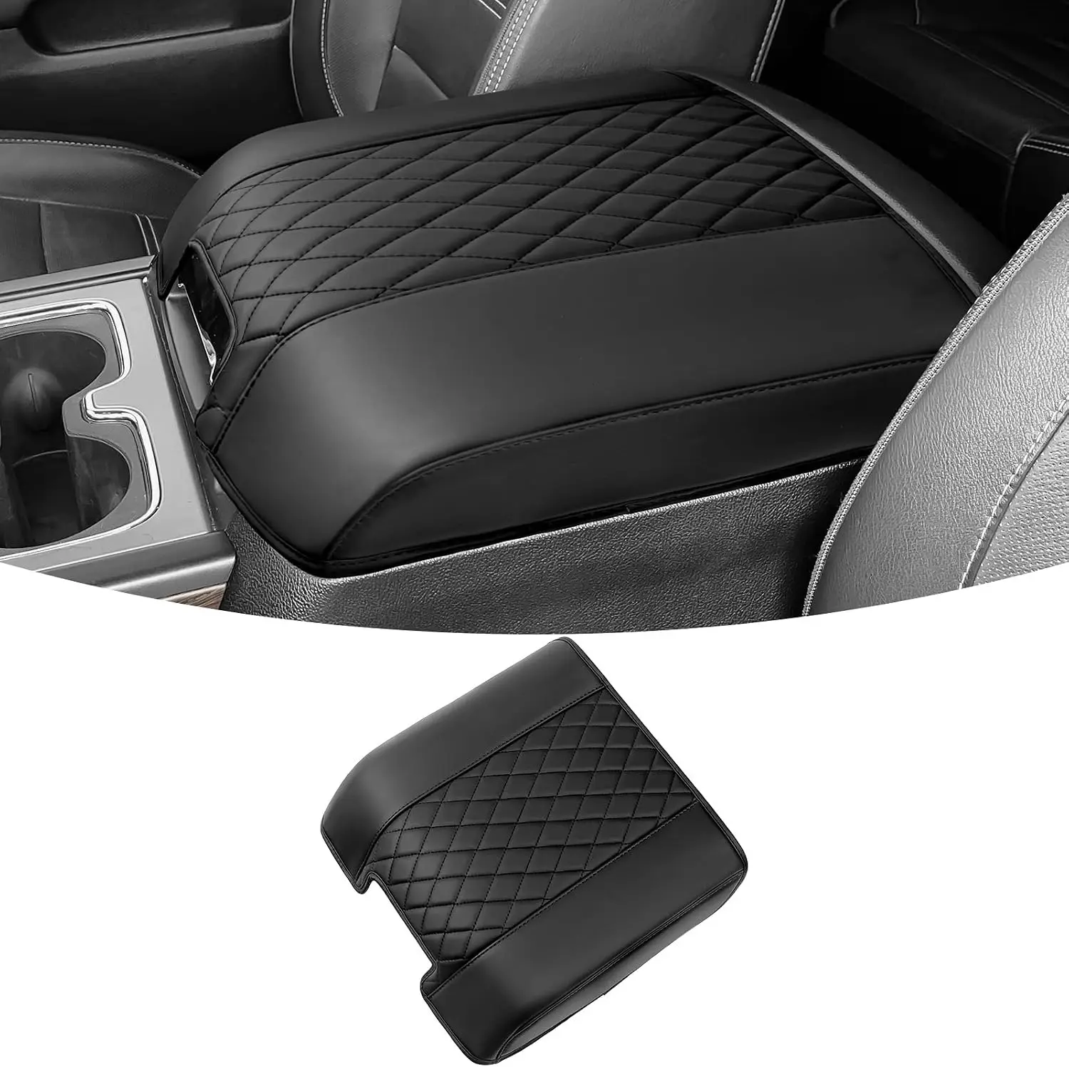 For Chevy Silverado/GMC Sierra 2014-2018, Tahoe & Suburban & Yukon 2015-2020, Car Armrest Cover Accessories(Bucket Seat)