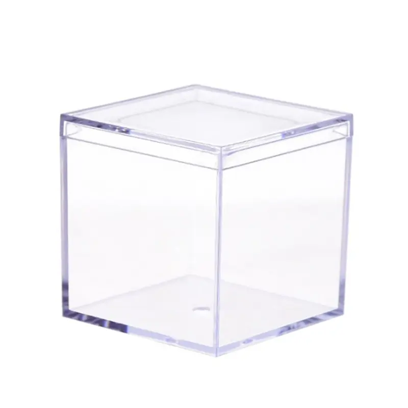 Transparent Plastic Small Box Square Collection Display Mini Jewelry/Beads/Crafts Candy Storage Box Case Container