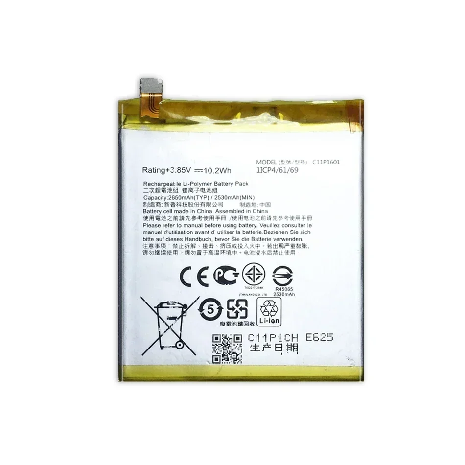 C11P1601 Replacement Battery For ASUS ZENFONE 3 ZE520KL Z017D LIVE ZB501KL Bateria 2650Mah +Tracking Number