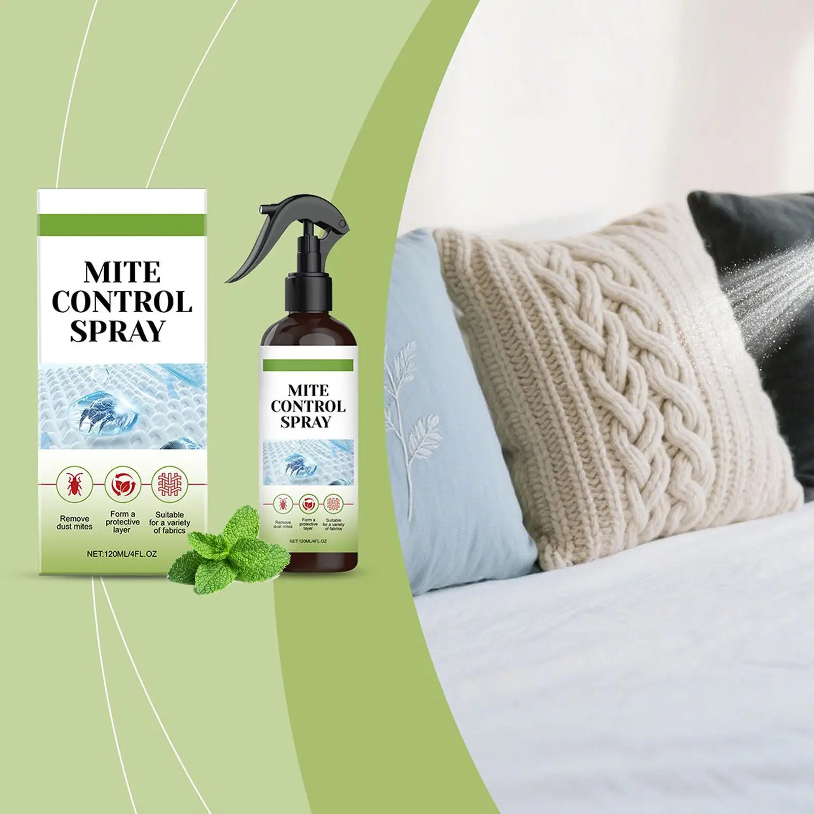Picture 5: Bed Flea Prevention Spray 120ml Household Tick Misting Wide Coverage Bed Flea Spray For Mattress Camping Hotel Backyard Carpet