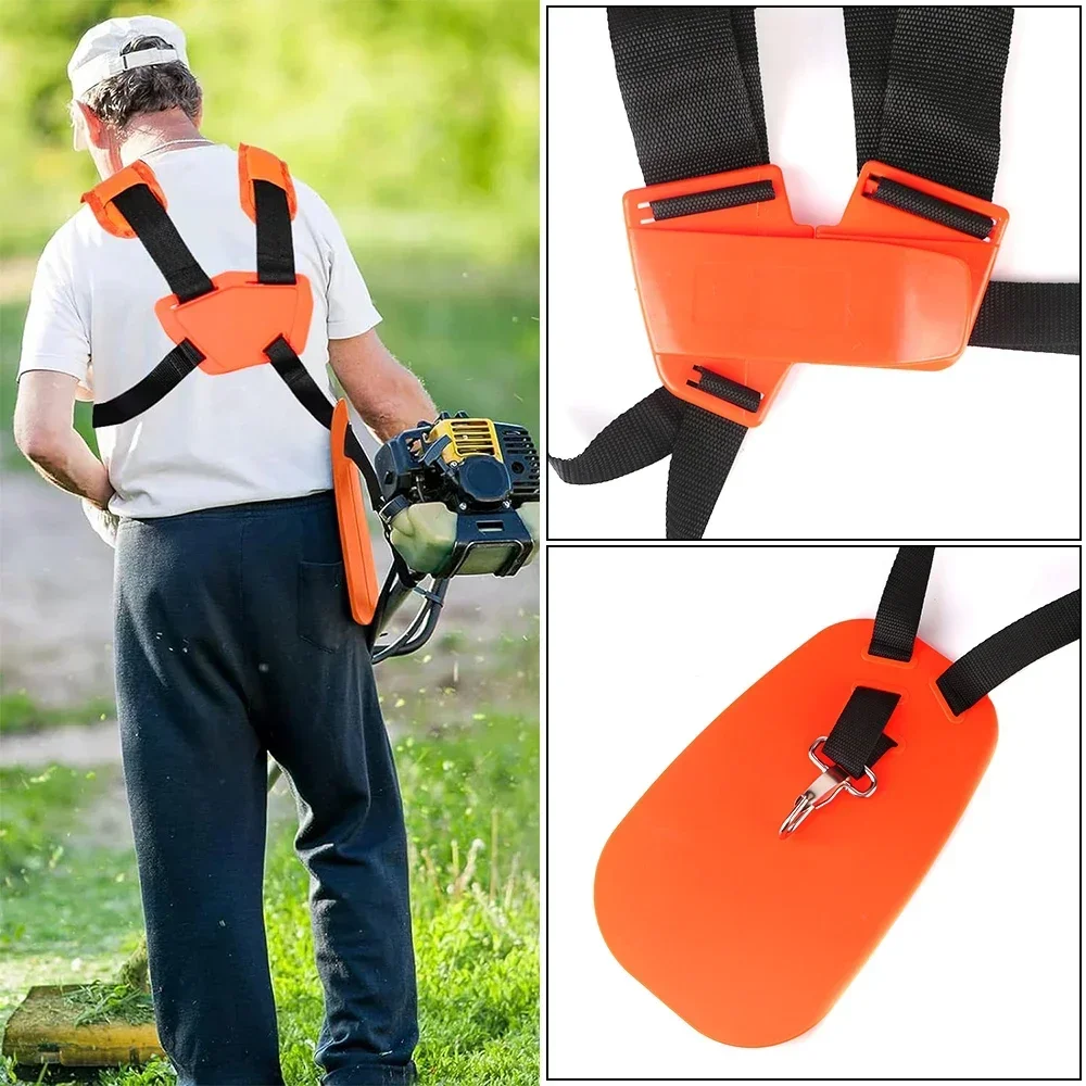Lawn Mower Harness Strap Adjustable Grass Trimmer Strap Double Shoulder Strap Labor Saving Increase Mower Shoulder