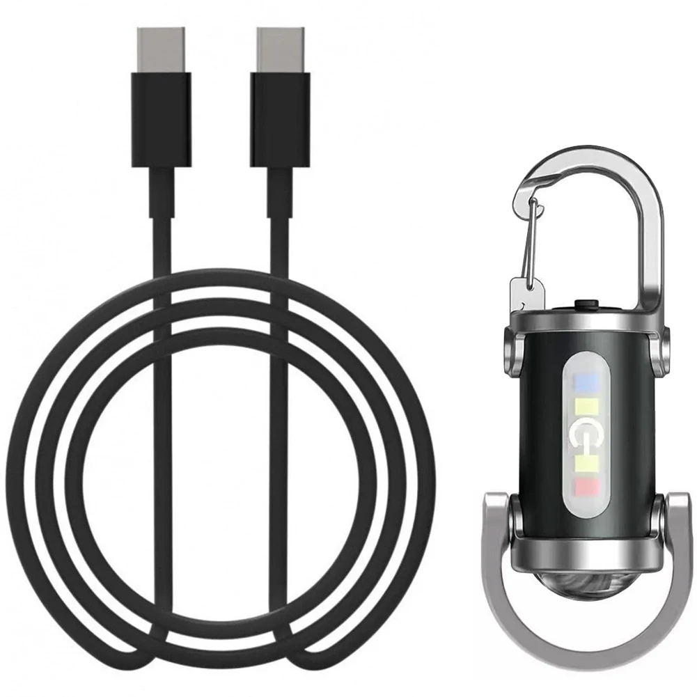 1200LM Super Bright Mini Keyring Torch LED Rechargeable Key Ring Torch for Outdoor Camping