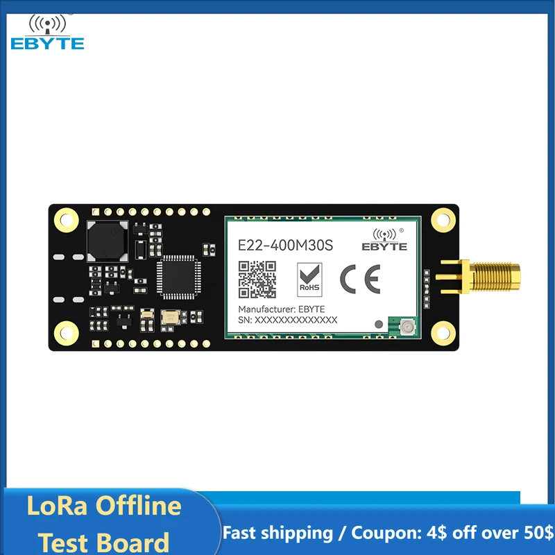 

LoRa Offline Test Board With OLED Screen RF Transceiver Long Range EBYTE E22-M E22-T Series Test Kit Soldered With LoRa Module