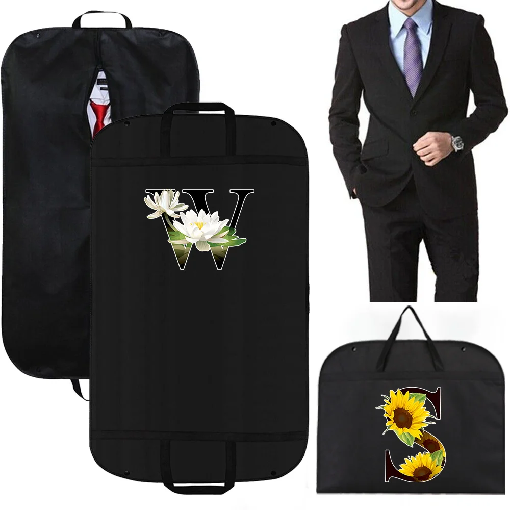 Dustproof Clothes Cover Wedding Dust Cover Suit Coat Storage Bag Garment Bags Flower Letter Print Wardrobe Clothing Organizer