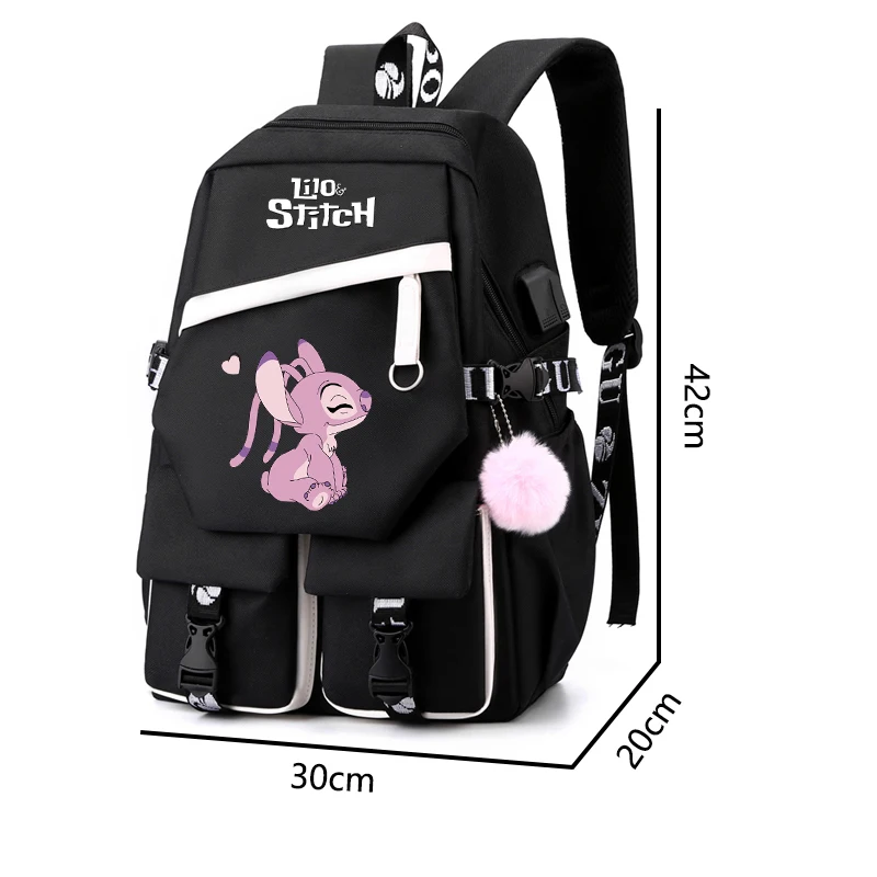 Lilo Stitch Backpack Teena Girl Boy School Backpack Hildren Rucksack Student Bag Women Knapsack Anime Canvas Mochilas Kids Gifts