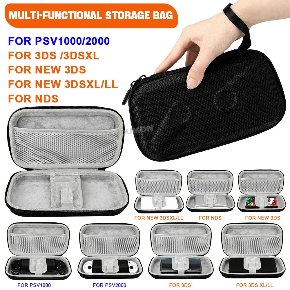 Multi-functional Portable Carrying Bag Case For PS Vita 1000 2000 Slim,For 3DS/NEW 3DS/NEW 3DS XL/LL/NDS Anti-Shock Hard Handbag