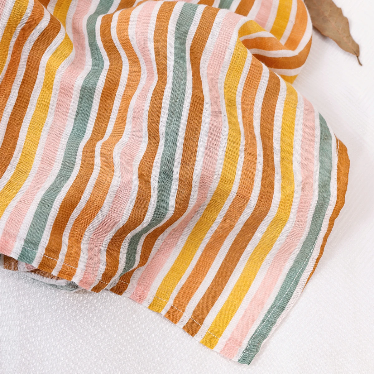 HappyFlute New 120*110CM Skin-friendly&Soft Muslin Pure Cotton Fiber Baby Swaddle Newborn Blanket Baby Infant Wrap