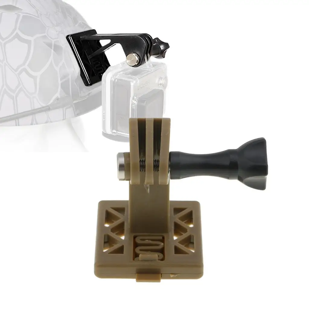 Soporte adaptador universal para montaje en casco NVG para cámara Gopro marrón