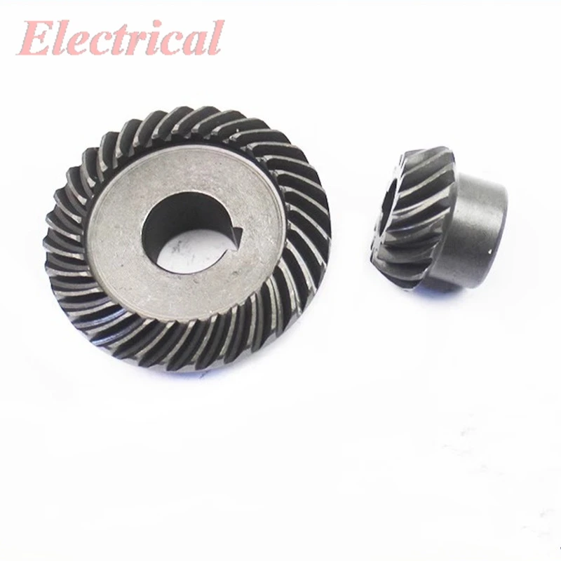 1set Used For 125 150 Angle Grinder Bevel Gear 32 Teeth(14mm ID 47mm OD 4mm Keyslot) 15Teeth(10mm ID 24.6mm OD 3mm Keyslot)