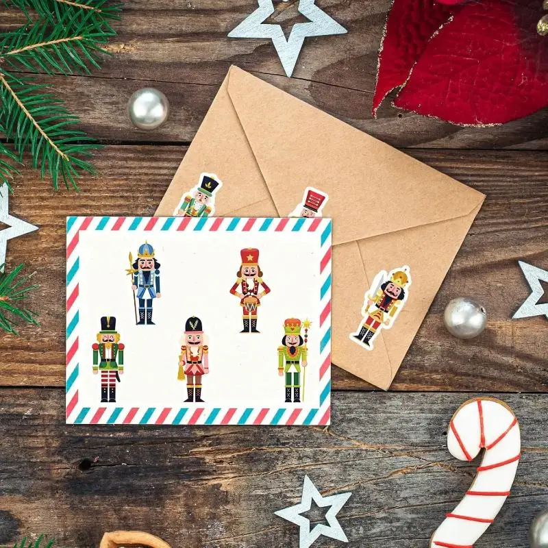 500 قطعة/لفة كسارة البندق ملصق عيد الميلاد ملصقات جمالية للأطفال لعبة مذكرات الكمبيوتر المحمول سجل القصاصات الديكور القرطاسية ملصق #5