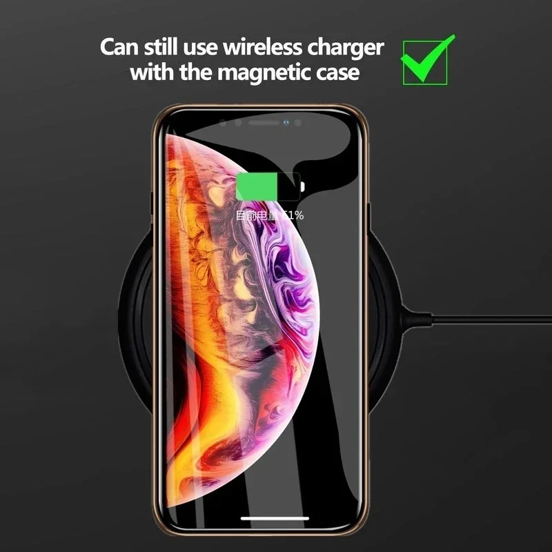 Magnetisches gehärtetes Glas Privatsphäre Metallgehäuse für iPhone 16 15 14 13 12 XR 11 Pro Max 7 8 Plus 360 Magnet Antispy Schutzhülle – Detail 8