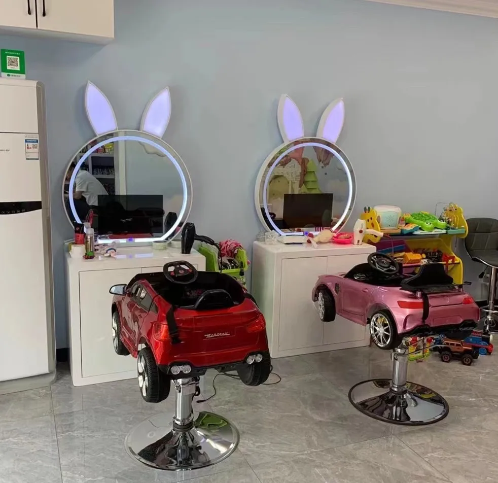 

TV Children's Hair Salon Mirror Platform Hairdressing Wireless Mirror Salon LED Light Hairdressing Beauty Mirror